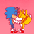 Size: 1200x1200 | Tagged: dead source, safe, artist:jokesitos-art, artist:tairusuku, miles "tails" prower, sonic the hedgehog, 2017, blushing, cute, duo, eyes closed, gay, holding hands, kiss, pink background, shipping, simple background, sonabetes, sonic x tails, standing, tailabetes