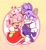Size: 1882x2048 | Tagged: safe, artist:geek_sketch, amy rose, blaze the cat, cat, hedgehog, 2022, amy x blaze, amy's halterneck dress, blaze's tailcoat, blushing, clothes, cute, date, dress, eyes closed, female, females only, finger on cheek, heart, lesbian, looking at them, mouth open, shipping