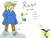 Size: 2048x1536 | Tagged: dead source, safe, artist:adhd-sonic-the-hedgehog, rocket the sloth, character name, english text, hat, looking at viewer, mouth open, oversized, pink eyes, redesign, reference inset, sloth, smile, solo, standing