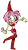 Size: 677x1230 | Tagged: safe, artist:princess-paige-place-of-fun, amy rose, betilla, bra, bracelet, crossover, fairy, hat, rayman, rayman origins, simple background, skirt, smile, socks, transparent background
