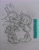 Size: 1739x2231 | Tagged: safe, artist:chimialotl, amy rose, blaze the cat, cat, hedgehog, 2023, amy x blaze, amy's halterneck dress, blaze's tailcoat, blushing, clothes, cute, dress, female, females only, flowers, hand behind back, hearts, lesbian, one eye closed, shipping, sketch, traditional media