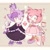 Size: 1018x1024 | Tagged: safe, artist:roi_sonic, amy rose, blaze the cat, cat, hedgehog, 2019, amy x blaze, cup, cute, dress, female, females only, hearts, lesbian, lolita, looking at viewer, one eye closed, shipping, sweet lolita, umbrella