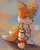 Size: 1019x1271 | Tagged: safe, artist:astro, miles "tails" prower, fox, abstract background, classic tails, eyelashes, frown, lidded eyes, looking at viewer, male, solo, standing, watercolor
