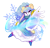 Size: 2048x1950 | Tagged: safe, artist:littlerainstories, sonic dream team, ariem, female, looking offscreen, magic, reaching towards the viewer, semi-transparent background, smile, snowflake, solo