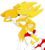 Size: 1125x1243 | Tagged: source needed, safe, artist:theredtail, miles "tails" prower, sonic the hedgehog, super sonic, 2013, age difference, carrying them, duo, eyes closed, floppy ears, gay, kiss, shipping, signature, simple background, sonic x tails, super form, white background