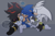 Size: 2048x1352 | Tagged: safe, artist:anhvo3511, shadow the hedgehog, silver the hedgehog, sonic the hedgehog, hedgehog, alternate universe, au:darkleading, blushing, comforting, crying, dialogue, english text, floppy ears, frown, lidded eyes, looking at them, male, sad, sfx, sitting, speech bubble, sweat, tears, tears of sadness, trio, watermark