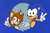 Size: 1000x651 | Tagged: safe, artist:sakruafairytail, miles "tails" prower, sonic the hedgehog, fox, hedgehog, adventures of sonic the hedgehog, 2023, classic sonic, classic sonic (universe), classic tails, dic, duo, eyebrow clipping through hair, looking at viewer, male, mouth open, pointing, redraw, sketch, smile, thumbs up