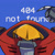 Size: 810x810 | Tagged: safe, artist:sharpedgedfool, e-123 omega, agender, blue background, english text, error 404, icon, looking at viewer, robot, simple background, solo