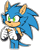 Size: 632x790 | Tagged: safe, artist:proboom, sonic the hedgehog, oc, oc:maurice the hedgehog (syrcaii), hedgehog, 2023, arm fluff, au:resonance, commission, cute, ear fluff, eyelashes, fingers together, frown, looking offscreen, nonbinary, one fang, outline, solo, sonabetes, standing