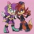 Size: 1280x1283 | Tagged: safe, artist:itoruna-the-platypus, fiona fox, mina mongoose, fox, mongoose, archie sonic the hedgehog, bow, female, hair bow, redesign