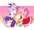 Size: 3600x3200 | Tagged: safe, artist:indigonite0, amy rose, blaze the cat, cat, hedgehog, 2019, abstract background, amy x blaze, amy's halterneck dress, blaze's tailcoat, blushing, bouquet, cute, duo, eyes closed, female, females only, flower bouquet, flowers, grin, holding something, lesbian, looking away, looking offscreen, mouth open, open smile, outline, shipping, smile, watermark