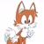 Size: 1384x1384 | Tagged: safe, artist:kptya, miles "tails" prower, fox, adventures of sonic the hedgehog, 2023, classic sonic (universe), classic tails, cute, dic, looking offscreen, male, mouth open, simple background, smile, solo, standing, tailabetes, v sign, white background