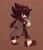 Size: 1257x1451 | Tagged: safe, artist:frostiios, shadow the hedgehog, brown background, coffee, dark skin, drink, drinking, hand in pocket, holding something, looking at viewer, scarf, simple background, solo, steam clouds, trench coat, walking