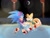 Size: 1024x768 | Tagged: safe, artist:giaoux, miles "tails" prower, sonic the hedgehog, 2023, abstract background, blushing, coat, cute, duo, ear warmers, eyes closed, gay, holding hands, ice, ice skates, ice skating, looking at them, moon, nighttime, outdoors, scarf, shipping, sonabetes, sonic x tails, tailabetes