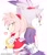 Size: 1896x2200 | Tagged: safe, artist:mimikuronekito, amy rose, blaze the cat, cat, hedgehog, 2023, amy x blaze, amy's halterneck dress, back to back, blaze's tailcoat, blushing, clothes, cute, dress, female, females only, heart, lesbian, shipping