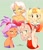 Size: 1536x1772 | Tagged: safe, artist:choccy-milkshake, amy rose, blaze the cat, cream the rabbit, rouge the bat, human, blushing, cute, green background, group, humanized, outline, signature, simple background, tan skin