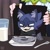 Size: 1800x1800 | Tagged: safe, artist:bunnii, duo, duo the cat, fish, sitting, smirk, table, woman yelling at cat