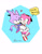 Size: 1516x1929 | Tagged: safe, artist:softyleonita, amy rose, blaze the cat, cat, hedgehog, 2022, abstract background, amy x blaze, amy's halterneck dress, blaze's tailcoat, carrying them, cute, dialogue, duo, english text, female, females only, heart, lesbian, mouth open, one eye closed, shipping, speech bubble