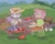 Size: 2048x1652 | Tagged: safe, artist:fikus345, amy rose, blaze the cat, cat, hedgehog, 2023, amy x blaze, amy's classic dress, cute, duo, female, females only, field, food, grass, grass field, hat, holding something, lemonade, lesbian, looking at each other, mouth open, open smile, outdoors, picnic, picnic basket, shipping, sitting, smile, smiling at each other, watermelon