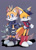 Size: 720x991 | Tagged: safe, artist:pandhora, miles "tails" prower, miles (anti-mobius), nine, sonic prime, arms folded, clenched teeth, duo, frown, grey background, hand on hip, looking at viewer, male, self paradox, simple background