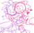 Size: 579x571 | Tagged: safe, artist:rosyamy_, amy rose, blaze the cat, cat, hedgehog, 2023, amy x blaze, amy's halterneck dress, blaze's tailcoat, clothes, cute, dress, eyes closed, female, females only, hearts, hugging, lesbian, mouth open, shipping, sketch