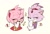 Size: 1153x782 | Tagged: safe, artist:kiioki11, amy rose, blaze the cat, cat, hedgehog, 2022, amy x blaze, amy's halterneck dress, blaze's tailcoat, blushing, clenched teeth, clothes, cute, dress, exclamation mark, eyes closed, female, females only, laughing, lesbian, question mark, shipping