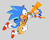 Size: 2048x1657 | Tagged: safe, artist:chubbidust, sonic the hedgehog, blushing, classic sonic, classic sonic (universe), cute, eyes closed, grey background, guitar, holding something, mouth open, simple background, solo, sonabetes