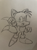 Size: 764x1019 | Tagged: safe, artist:bastian95, miles "tails" prower, fox, 2022, classic tails, clenched fist, fist, looking at viewer, male, mouth open, sketch, solo, standing on one leg, traditional media