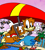 Size: 900x1000 | Tagged: safe, artist:spongefox, buzz bomber, miles "tails" prower, robotnik, sonic the hedgehog, adventures of sonic the hedgehog, 2020, badnik, box art, bridge, classic robotnik, classic sonic, classic style, classic tails, clouds, dust clouds, eggmobile, flat colors, flower, flying, hang glider, looking at them, looking at viewer, ocean, palm tree, redraw, robot, role swap, running, smile, solo focus, sonic the hedgehog 2 (8bit), thumbs up, trio, youtube link in description