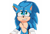 Size: 1159x788 | Tagged: safe, artist:edmopysun, sonic the hedgehog, sonic the hedgehog (2020), 2022, arm fluff, bag, cheek fluff, chest fluff, ear fluff, earring, eyelashes, female, fingerless gloves, gender swap, lip bite, looking up, movie style, simple background, solo, standing, white background