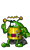 Size: 768x1280 | Tagged: safe, artist:musher-30, humpty, dr. robotnik's mean bean machine, 2020, bandaid, electricity, looking at viewer, male, pointing, robot, rock, simple background, solo, standing, transparent background