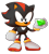 Size: 951x1056 | Tagged: safe, artist:cherucat, shadow the hedgehog, 2017, chaos emerald, chest fluff, classic shadow, classic style, clenched fist, frown, holding something, lineless, looking ahead, simple background, solo, style emulation, transparent background