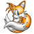 Size: 3072x3072 | Tagged: safe, artist:yuji uekawa, editor:taeko, miles "tails" prower, edit, looking at viewer, mobius.social exclusive, modern tails, shading practice, simple background, smile, solo, transparent background, wrapped in tails