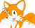 Size: 1378x1143 | Tagged: safe, artist:koasku, miles "tails" prower, sonic the ova, blushing, classic tails, looking at viewer, mouth open, ova style, simple background, solo, standing, white background