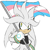 Size: 500x499 | Tagged: safe, artist:kiwiszified, silver the hedgehog, binder, chest fluff, flag, looking offscreen, male, pride, pride flag, simple background, smile, solo, solo male, trans boy silver, trans male, trans pride, transgender, white background