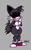 Size: 1051x1704 | Tagged: semi-grimdark, artist:mrdrezq, miles "tails" prower, oc, oc:tails.exe, black sclera, bleeding from eyes, blood, female, friday night funkin, gender swap, grey background, hand on own face, millie "tailsko" prower, missing limb, rule 63, signature, simple background, solo, solo female, standing, torn flesh