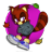 Size: 2324x2492 | Tagged: safe, artist:segamastergirl, oc, oc:seiji the tanuki, blue shoes, frown, hands in pocket, hoodie, leaf, lidded eyes, looking offscreen, male, oc only, purple eyes, semi-transparent background, solo, solo male, tanuki, treads, uekawa style