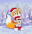 Size: 2000x2113 | Tagged: safe, artist:montyth, miles "tails" prower, fox, abstract background, christmas hat, christmas outfit, cup, cute, hat, holding something, looking at viewer, male, modern tails, mouth open, mug, outdoors, scarf, smile, snow, snowing, solo, tailabetes