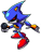 Size: 635x837 | Tagged: safe, artist:officialgrimbo, metal sonic, agender, black sclera, friday night funkin, holding something, looking at viewer, microphone, red eyes, robot, simple background, solo, solo agender, standing, transparent background