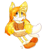 Size: 495x577 | Tagged: safe, artist:foxdear, miles "tails" prower, fox, aviator jacket, boots, brown hair, eyelashes, female, hands behind back, looking up, simple background, skirt, smile, solo, solo female, trans female, transgender, white background