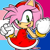 Size: 1000x1000 | Tagged: safe, artist:sth-lgbtq, editor:sth-lgbtq, amy rose, abstract background, bisexual, bisexual pride, edit, female, icon, looking at viewer, outline, pride flag background, smile, solo, solo female, trans pride, transgender