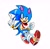 Size: 2048x1992 | Tagged: safe, artist:meelowsh1, sonic the hedgehog, bandana, classic sonic, looking at viewer, male, mouth open, one fang, open smile, pointing, redesign, signature, simple background, smile, smiling at viewer, solo, solo male, treads, white background