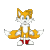 Size: 1200x1200 | Tagged: safe, artist:mewtwo365, miles "tails" prower, fox, :3, animated, cute, frame by frame, male, simple background, solo, solo male, tailabetes, tongue out, transparent background