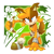 Size: 600x600 | Tagged: safe, artist:thegreatrouge, sticks the badger, badger, abstract background, boomerang, flower, gender swap, hand on ground, holding something, looking ahead, looking at viewer, male, smile, solo, solo female, solo male, weapon
