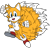 Size: 3072x3072 | Tagged: safe, artist:taeko, miles "tails" prower, alternate version, arm up, chest fluff, clenched fists, featured image, flat colors, flying, leg fluff, leg up, looking at viewer, mouth open, one fang, open smile, posing, redraw, simple background, smile, smiling at viewer, solo, sonic the hedgehog's buddy tails (issue 1), spinning tails