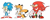 Size: 1000x401 | Tagged: safe, artist:8xenon8, artist:shadails, knuckles the echidna, miles "tails" prower, sonic the hedgehog, 2015, bandage, frown, looking offscreen, mouth open, redesign, simple background, smile, standing, team sonic, trio, white background