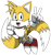 Size: 640x680 | Tagged: safe, artist:vgafanatic, miles "tails" prower, fox, 2011, classic tails, clenched fist, flying, looking at viewer, male, mouth open, simple background, smile, solo, sonic generations, spinning tails, transparent background, v sign