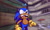 Size: 1600x960 | Tagged: safe, artist:skeletonpendeja, sonic the hedgehog, sonic adventure, abstract background, dark skin, daytime, eyelashes, faic, looking up, mouth open, outdoors, redraw, shrunken pupils, solo, standing, station square, sweat, yellow gloves