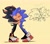 Size: 2048x1798 | Tagged: safe, artist:youhalfwit, shadow the hedgehog, sonic the hedgehog, hedgehog, arm fluff, blushing, duo, eyes closed, gay, heart, hugging, leg fluff, male, nuzzle, sfx, shadow x sonic, shipping, shoulder fluff, simple background, sketch, smile, standing, top surgery scars, trans male, transgender, wagging tail, yellow background