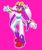Size: 1059x1255 | Tagged: safe, artist:rottuchan, wave the swallow, 2020, abstract background, looking at viewer, no pupils, outline, signature, smile, solo, speedpaint in description, standing, white outline